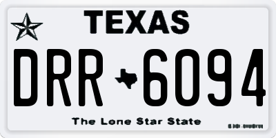 TX license plate DRR6094