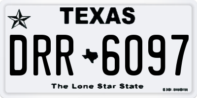 TX license plate DRR6097