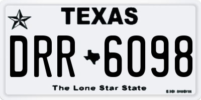 TX license plate DRR6098