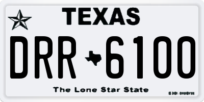 TX license plate DRR6100