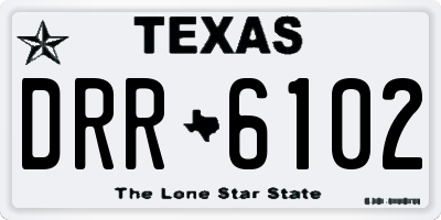 TX license plate DRR6102