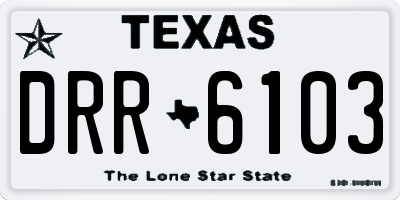 TX license plate DRR6103