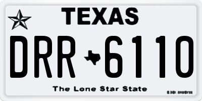 TX license plate DRR6110