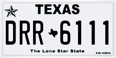 TX license plate DRR6111