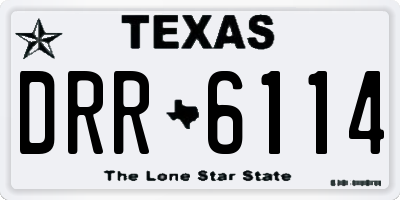 TX license plate DRR6114