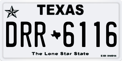 TX license plate DRR6116