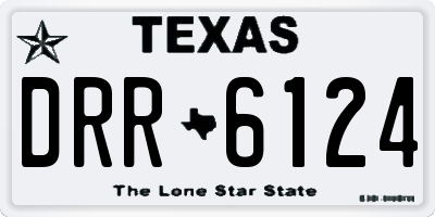 TX license plate DRR6124