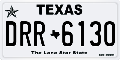 TX license plate DRR6130