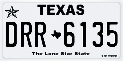 TX license plate DRR6135