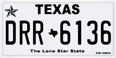 TX license plate DRR6136