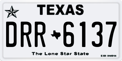 TX license plate DRR6137