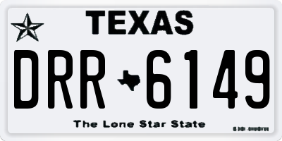 TX license plate DRR6149