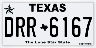 TX license plate DRR6167