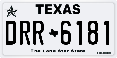 TX license plate DRR6181