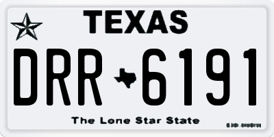 TX license plate DRR6191