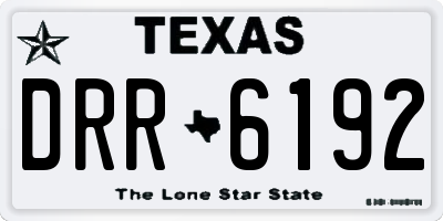 TX license plate DRR6192