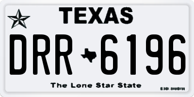 TX license plate DRR6196