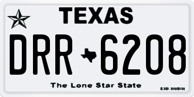 TX license plate DRR6208
