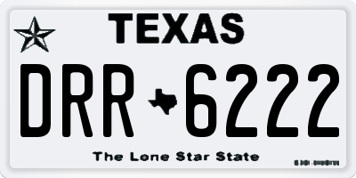 TX license plate DRR6222