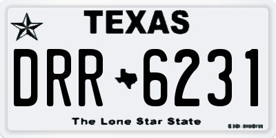 TX license plate DRR6231