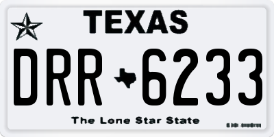 TX license plate DRR6233