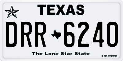 TX license plate DRR6240