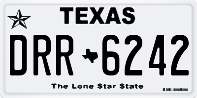TX license plate DRR6242