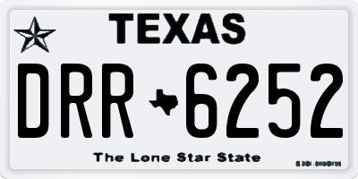 TX license plate DRR6252