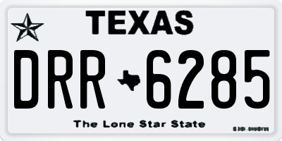 TX license plate DRR6285