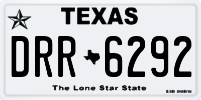 TX license plate DRR6292