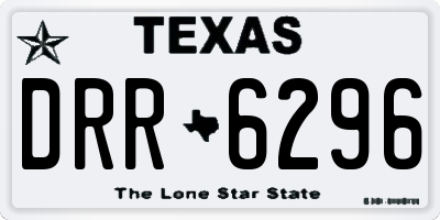 TX license plate DRR6296
