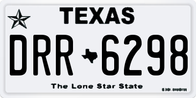 TX license plate DRR6298