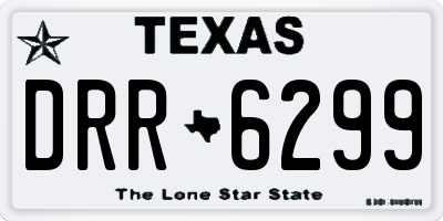 TX license plate DRR6299