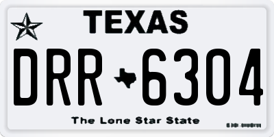TX license plate DRR6304