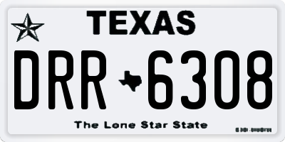 TX license plate DRR6308