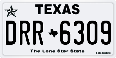 TX license plate DRR6309