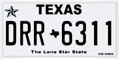 TX license plate DRR6311