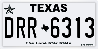 TX license plate DRR6313