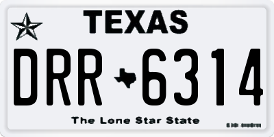 TX license plate DRR6314