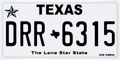 TX license plate DRR6315