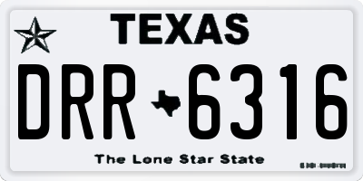 TX license plate DRR6316