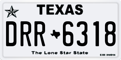 TX license plate DRR6318