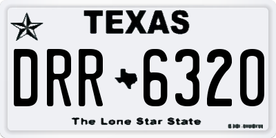 TX license plate DRR6320