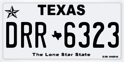TX license plate DRR6323