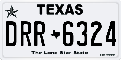 TX license plate DRR6324