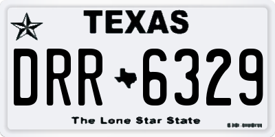 TX license plate DRR6329