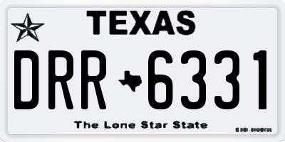 TX license plate DRR6331