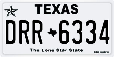 TX license plate DRR6334
