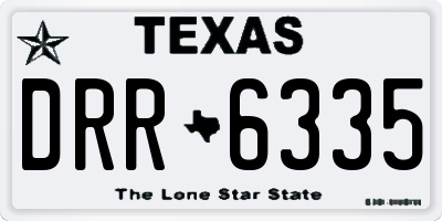 TX license plate DRR6335