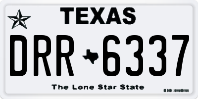 TX license plate DRR6337